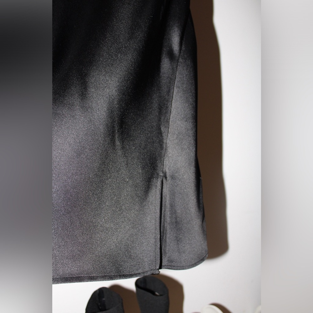 Satin JetBlack mini slip dress from dynamite, XS - Picture 3 of 12